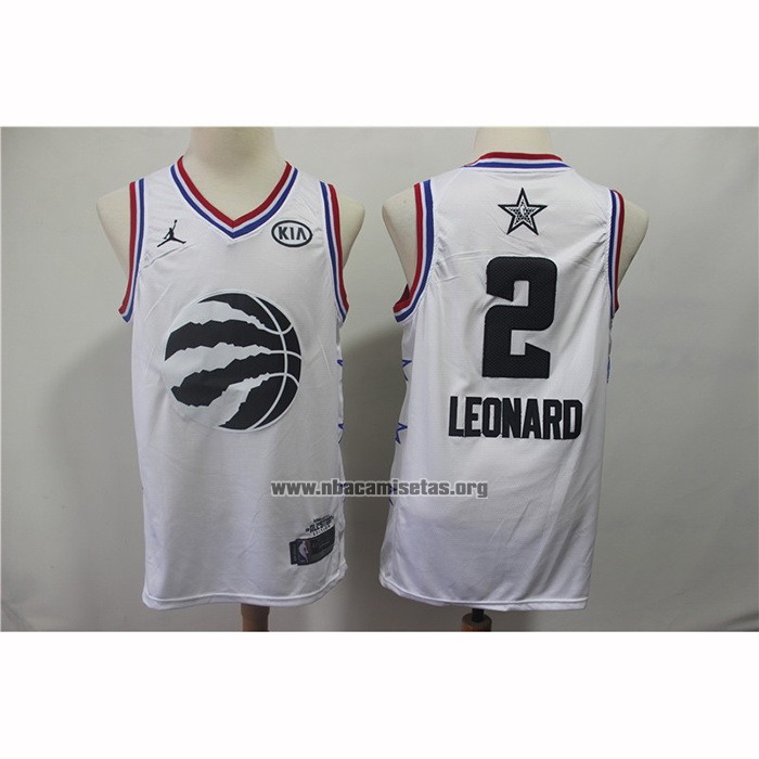 Camiseta All Star 2019 Toronto Raptors Kawhi Leonard NO 2 Blanco